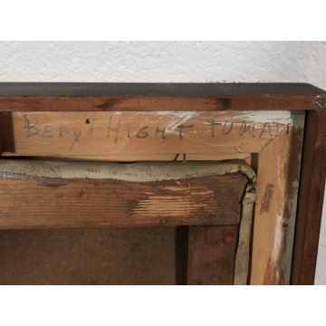 ANTICO QUADRO DIPINTO olio tela EPOCA 800 Beryl Hight Tumiati NATURA MORTA frame