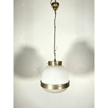 SOSPENSIONE LAMPADARIO Delta DESIGN SERGIO MAZZA Artemide OTTONE NICHELATO VETRO