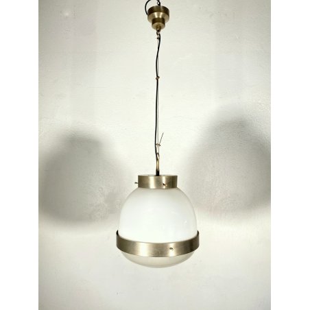 SOSPENSIONE LAMPADARIO Delta DESIGN SERGIO MAZZA Artemide OTTONE NICHELATO VETRO