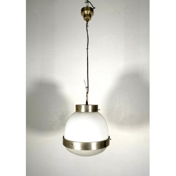 SOSPENSIONE LAMPADARIO Delta DESIGN SERGIO MAZZA Artemide OTTONE NICHELATO VETRO
