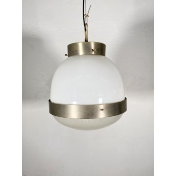 SOSPENSIONE LAMPADARIO Delta DESIGN SERGIO MAZZA Artemide OTTONE NICHELATO VETRO