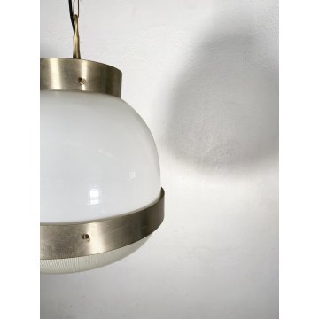 SOSPENSIONE LAMPADARIO Delta DESIGN SERGIO MAZZA Artemide OTTONE NICHELATO VETRO