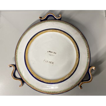 ANTICO CENTROTAVOLA FRUTTIERA CERAMICA Franco Zauli FAENZA DECORO POLICROMO 900