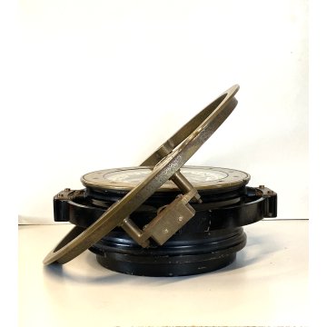 ANTICA BUSSOLA MARINA NAUTICA SOSPENSIONE CARDANICA Husun G.B. OTTONE BREV. 1934