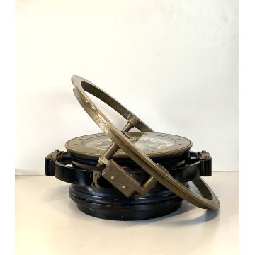 ANTICA BUSSOLA MARINA NAUTICA SOSPENSIONE CARDANICA Husun G.B. OTTONE BREV. 1934