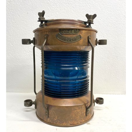 GRANDE LANTERNA NAVIGAZIONE Groen Vislicht BARCA FANALE RAME LUCE BLU PESCA