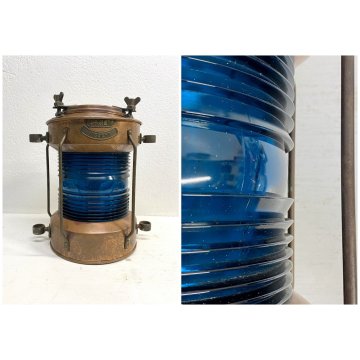 GRANDE LANTERNA NAVIGAZIONE Groen Vislicht BARCA FANALE RAME LUCE BLU PESCA