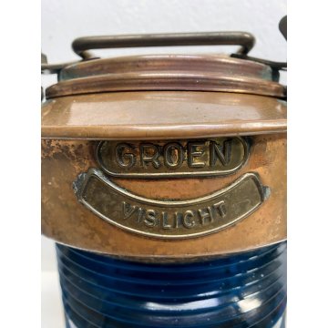 GRANDE LANTERNA NAVIGAZIONE Groen Vislicht BARCA FANALE RAME LUCE BLU PESCA