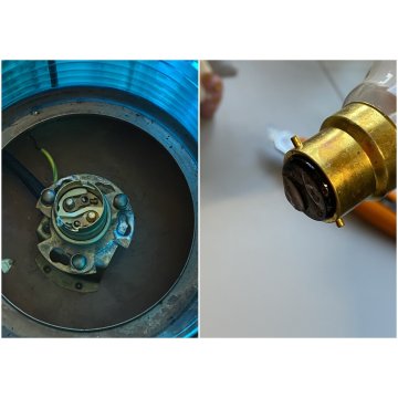 GRANDE LANTERNA NAVIGAZIONE Groen Vislicht BARCA FANALE RAME LUCE BLU PESCA