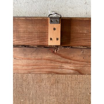 ANTICO DIPINTO OLIO De Corsi Verso la Chiesa VEDUTA PAESAGGIO MONTAGNA FIGURE