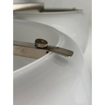 LAMPADARIO Triclinio DESIGN Vico Magistretti ARTEMIDE METALLO VETRO OPALINO '70