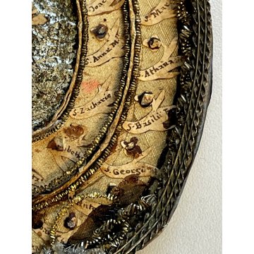 ANTICO RELIQUIARIO a medaglione h 12 cm RELIQUIE SANTI MARTIRI '700