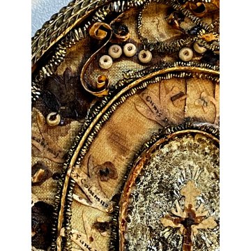 ANTICO RELIQUIARIO a medaglione h 12 cm RELIQUIE SANTI MARTIRI '700