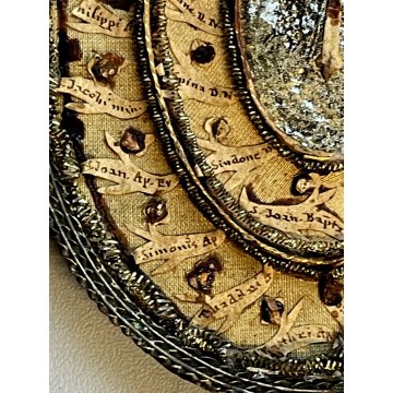 ANTICO RELIQUIARIO a medaglione h 12 cm RELIQUIE SANTI MARTIRI '700