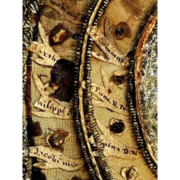 ANTICO RELIQUIARIO a medaglione h 12 cm RELIQUIE SANTI MARTIRI '700