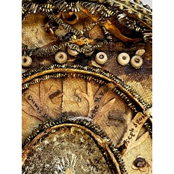 ANTICO RELIQUIARIO a medaglione h 12 cm RELIQUIE SANTI MARTIRI '700