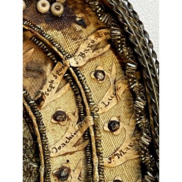 ANTICO RELIQUIARIO a medaglione h 12 cm RELIQUIE SANTI MARTIRI '700