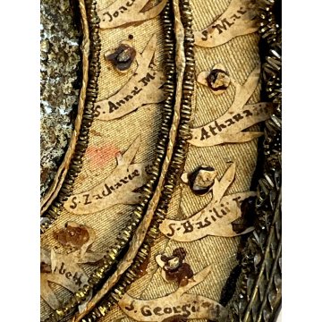 ANTICO RELIQUIARIO a medaglione h 12 cm RELIQUIE SANTI MARTIRI '700