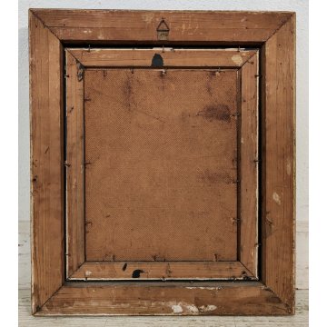 ANTICO QUADRO DIPINTO olio tavola EPOCA 900 Ampelio Lorenzo Garini SCENA INTERNO