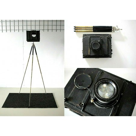  ANTICA MACCHINA FOTOGRAFICA CP Gorez Berlin CAMERA CAVALLETTO OBIETTIVO Dogmar 