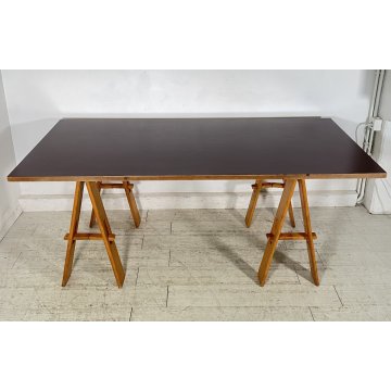 TAVOLO SCRIVANIA FIRMATO ACERBIS CAVALLETO 1970 Jonathan De Pas Donato D'urbino