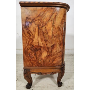 Coppia ANTICO COMODINO CHIPPENDALE epoca 900 Legno Noce RADICA Old Night Table