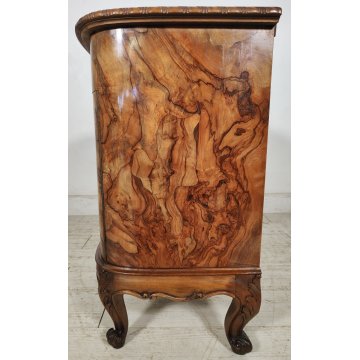 Coppia ANTICO COMODINO CHIPPENDALE epoca 900 Legno Noce RADICA Old Night Table