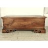 ANTICA CASSAPANCA INTARSIATA legno NOCE epoca 1800 con segreto OLD WOOD CHEST