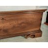 ANTICA CASSAPANCA INTARSIATA legno NOCE epoca 1800 con segreto OLD WOOD CHEST