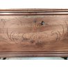 ANTICA CASSAPANCA INTARSIATA legno NOCE epoca 1800 con segreto OLD WOOD CHEST