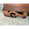 ANTICA CASSAPANCA INTARSIATA legno NOCE epoca 1800 con segreto OLD WOOD CHEST