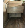 ANTICA CASSAPANCA INTARSIATA legno NOCE epoca 1800 con segreto OLD WOOD CHEST