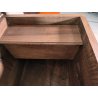 ANTICA CASSAPANCA INTARSIATA legno NOCE epoca 1800 con segreto OLD WOOD CHEST
