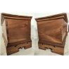 ANTICA CASSAPANCA INTARSIATA legno NOCE epoca 1800 con segreto OLD WOOD CHEST