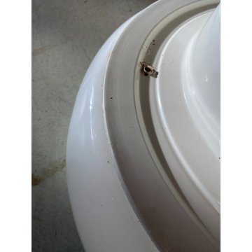 PLAFONIERA Omega ø 40 cm DESIGN Vico Magistretti ARTEMIDE METALLO VETRO OPALINO