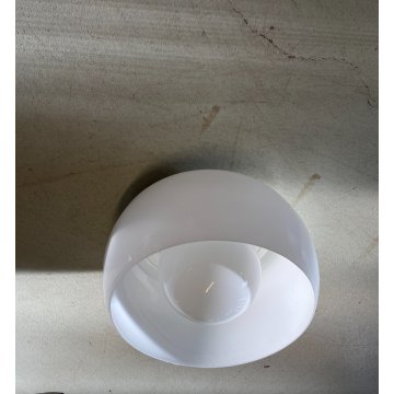 PLAFONIERA Omega ø 40 cm DESIGN Vico Magistretti ARTEMIDE METALLO VETRO OPALINO