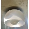 PLAFONIERA Omega ø 50 cm DESIGN Vico Magistretti ARTEMIDE METALLO VETRO OPALINO