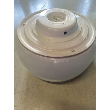 PLAFONIERA Omega ø 50 cm DESIGN Vico Magistretti ARTEMIDE METALLO VETRO OPALINO