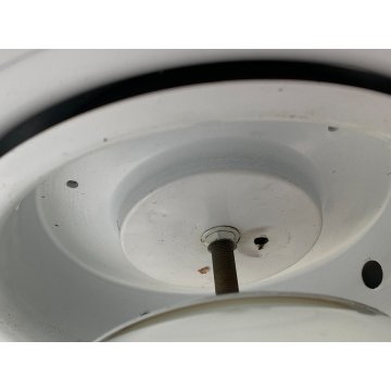 PLAFONIERA Omega ø 50 cm DESIGN Vico Magistretti ARTEMIDE METALLO VETRO OPALINO