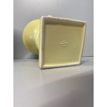 COPPIA VASO COPPA MEDICEA Antonia Campi CERAMICA SCI LAVENO SMALTO GIALLO '56/57