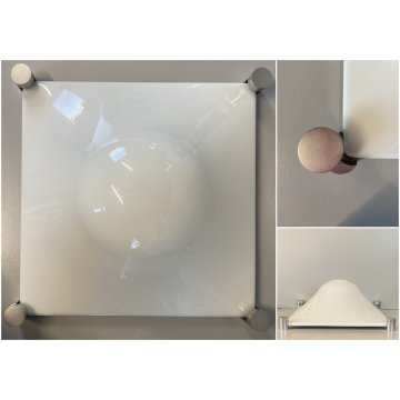 LAMPADA BOLLA PLAFONIERA PARETE Martinelli LUCE WALL LAMP 37x37x16 cm/h ‘60