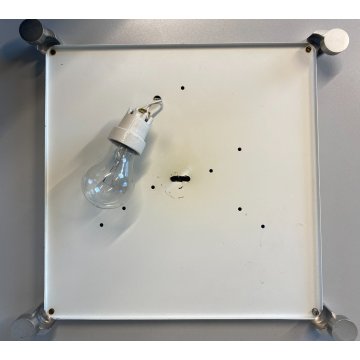 LAMPADA BOLLA PLAFONIERA PARETE Martinelli LUCE WALL LAMP 37x37x16 cm/h ‘60