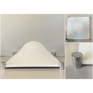 PLAFONIERA LAMPADA PARETE "BOLLA" Martinelli LUCE WALL LAMP 37x37x16 cm/h ‘60