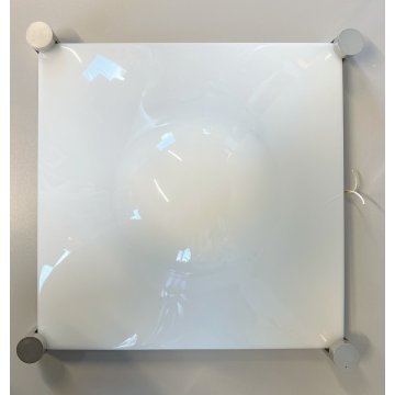 PLAFONIERA LAMPADA PARETE "BOLLA" Martinelli LUCE WALL LAMP 37x37x16 cm/h ‘60
