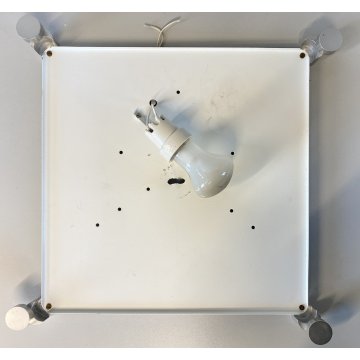 PLAFONIERA LAMPADA PARETE "BOLLA" Martinelli LUCE WALL LAMP 37x37x16 cm/h ‘60