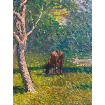 GRANDE DIPINTO OLIO G. Cavanna TORTONA PAESAGGIO SCENA RURALE CAMPAGNA CONTADINO