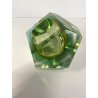 VASO MURANO VETRO SOMMERSO Mandruzzato VERDE ARANCIONE SFACCETTATO VINTAGE '50