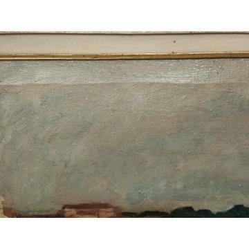 QUADRO DIPINTO olio tela Carlo Monti Arona GONDOLE Venezia ISOLA San Giorgio