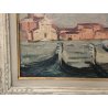 QUADRO DIPINTO olio tela Carlo Monti Arona GONDOLE Venezia ISOLA San Giorgio