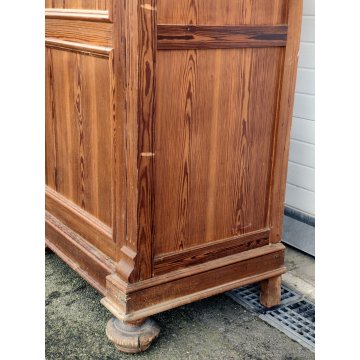 ANTICO ARMADIO PIEMONTESE 3 ANTE legno larice CASSETTI epoca 1900 GUARDAROBA